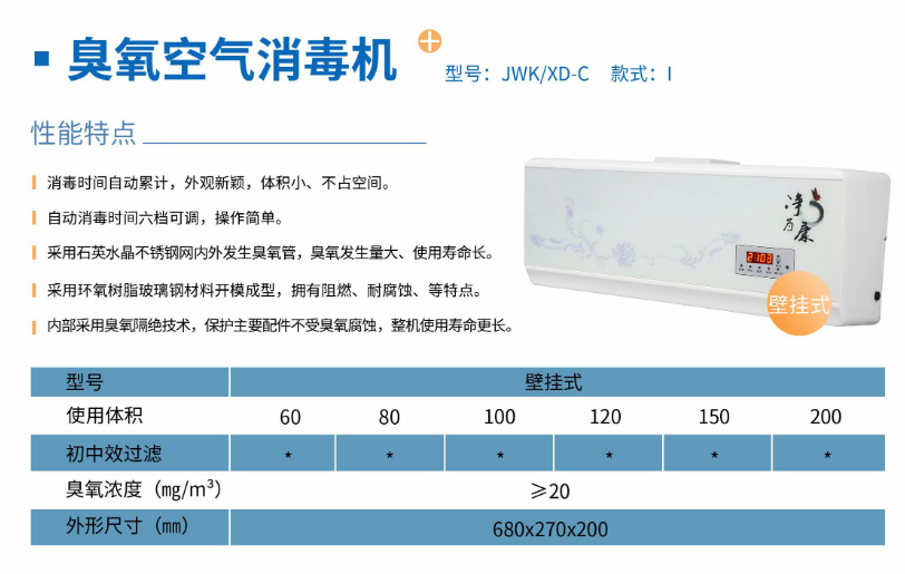 凈為康JWKXD-C款式Ⅰ（80?）壁掛式，臭氧空氣消毒凈化機1.png