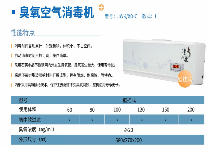 凈為康JWKXD-C款式Ⅰ（120?）壁掛式，臭氧空氣消毒凈化機1.png